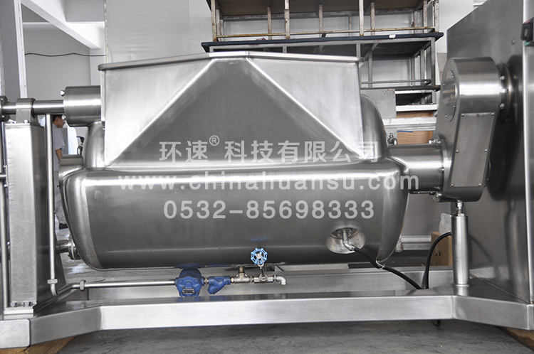 可傾斜式物料攪拌鍋，一鍵觸屏操作